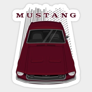 Ford Mustang Fastback 1968 - Royal Maroon Sticker